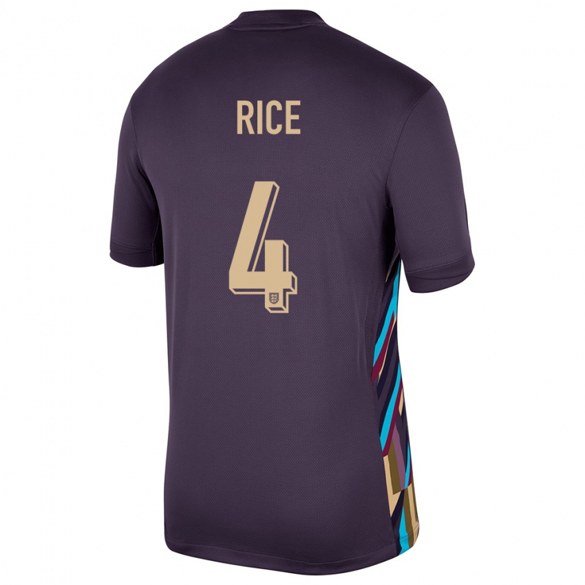 Mujer Camiseta Inglaterra Declan Rice #4 Pasa Oscura 2ª Equipación 24-26 La Camisa Chile