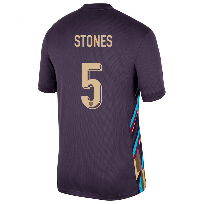 Mujer Camiseta Inglaterra John Stones #5 Pasa Oscura 2ª Equipación 24-26 La Camisa Chile