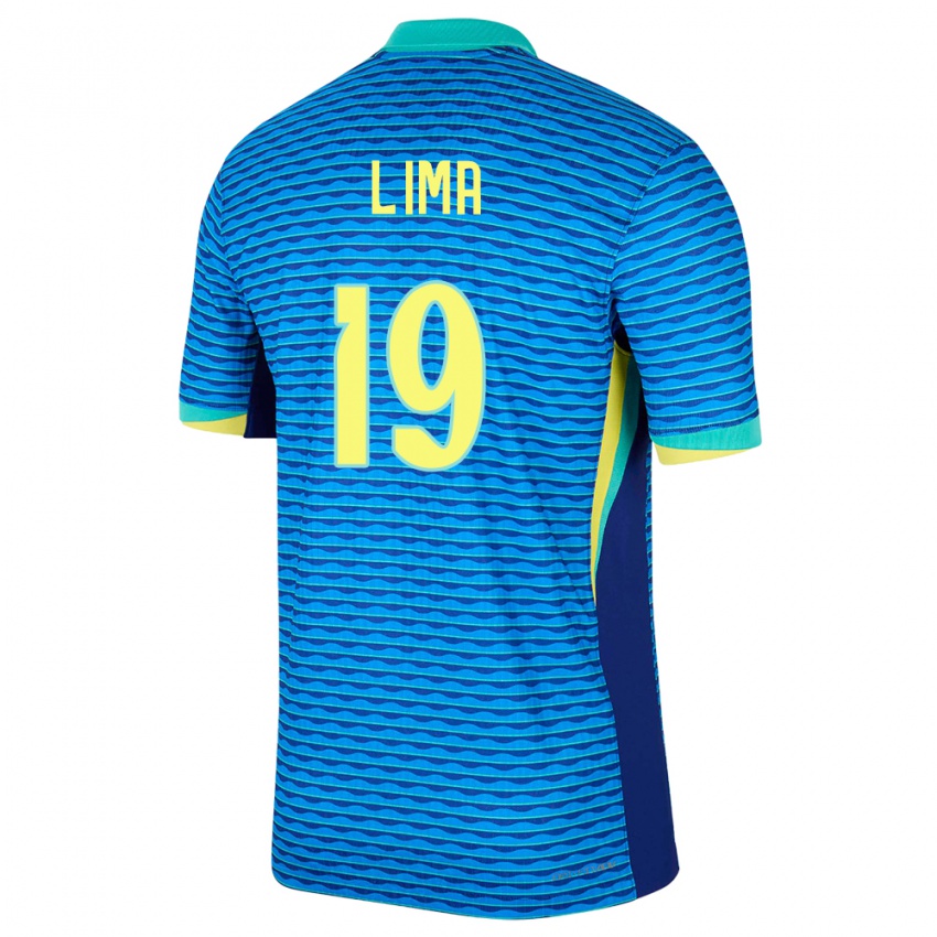 Mujer Camiseta Brasil Felipe Lima #19 Azul 2ª Equipación 24-26 La Camisa Chile