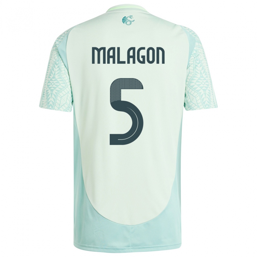 Mujer Camiseta México Luis Malagon #5 Lino Verde 2ª Equipación 24-26 La Camisa Chile