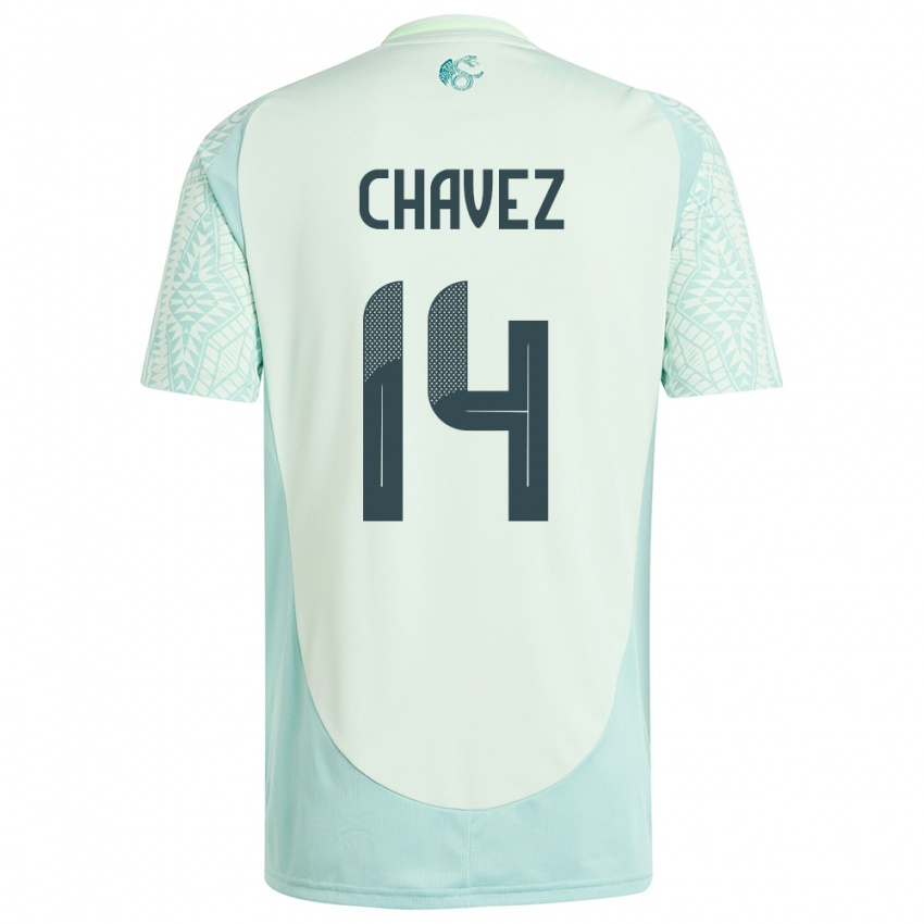 Mujer Camiseta México Luis Chavez #14 Lino Verde 2ª Equipación 24-26 La Camisa Chile