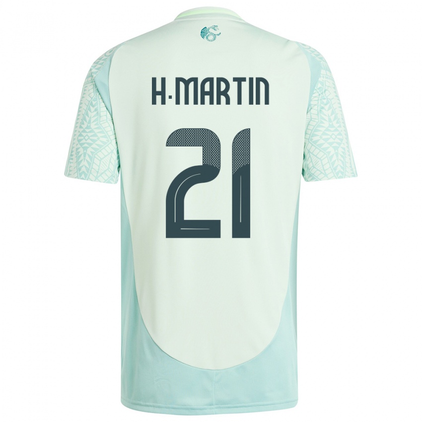 Mujer Camiseta México Henry Martin #21 Lino Verde 2ª Equipación 24-26 La Camisa Chile