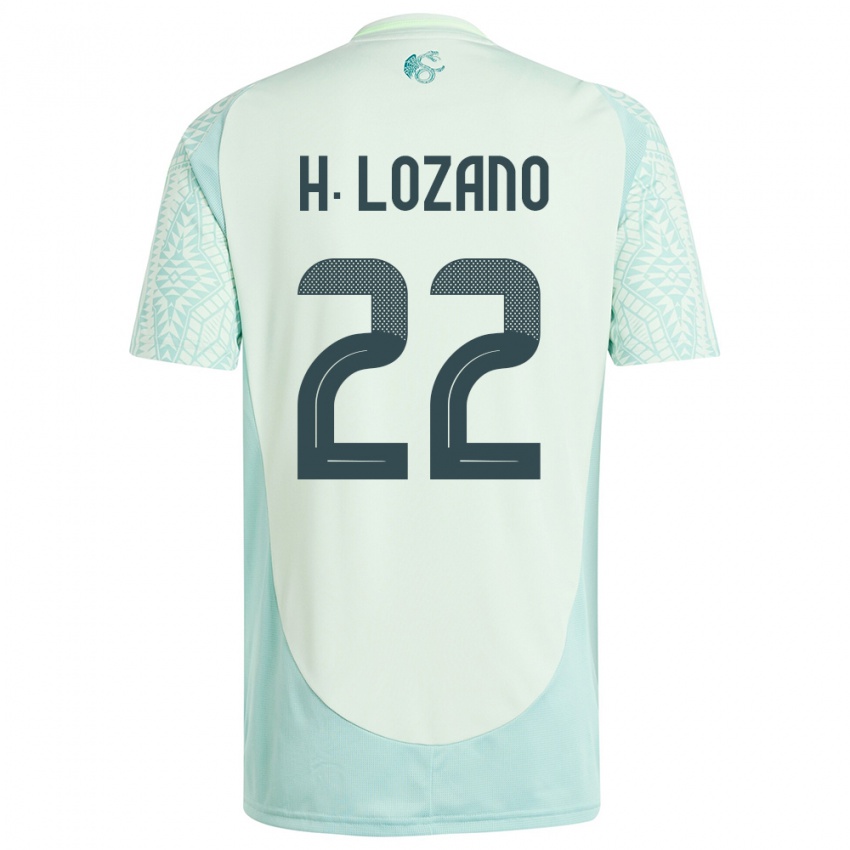 Mujer Camiseta México Hirving Lozano #22 Lino Verde 2ª Equipación 24-26 La Camisa Chile