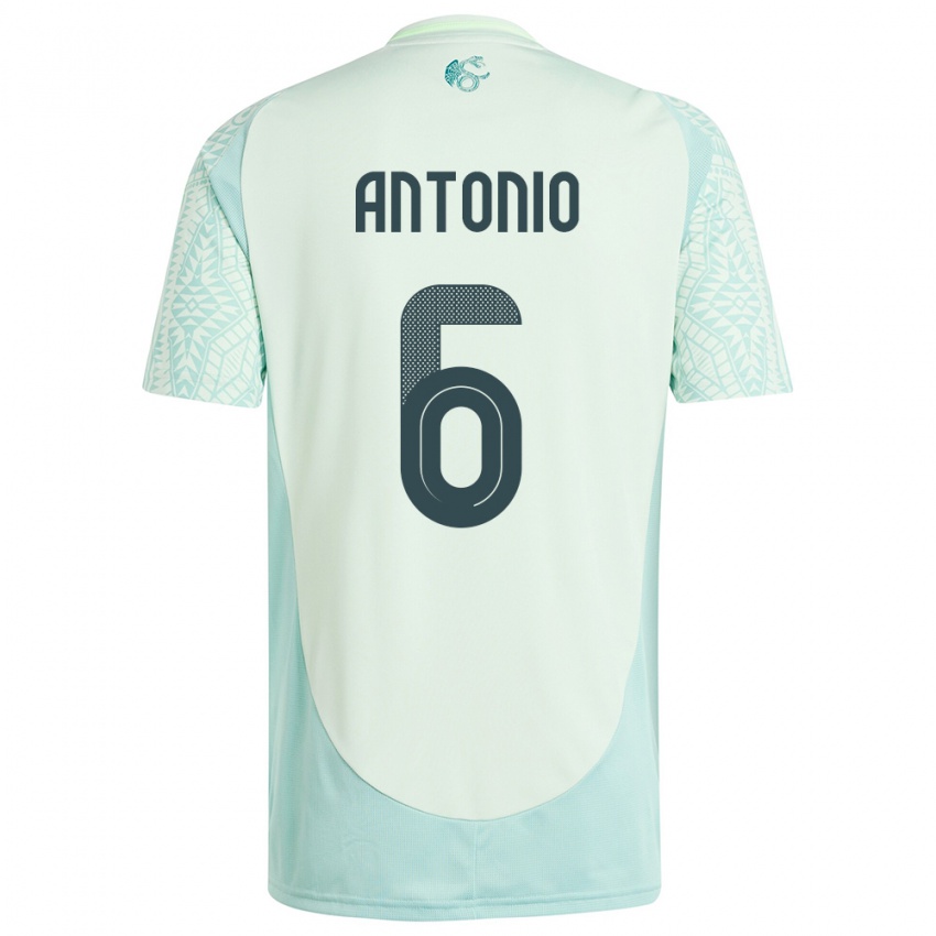 Mujer Camiseta México Nancy Antonio #6 Lino Verde 2ª Equipación 24-26 La Camisa Chile