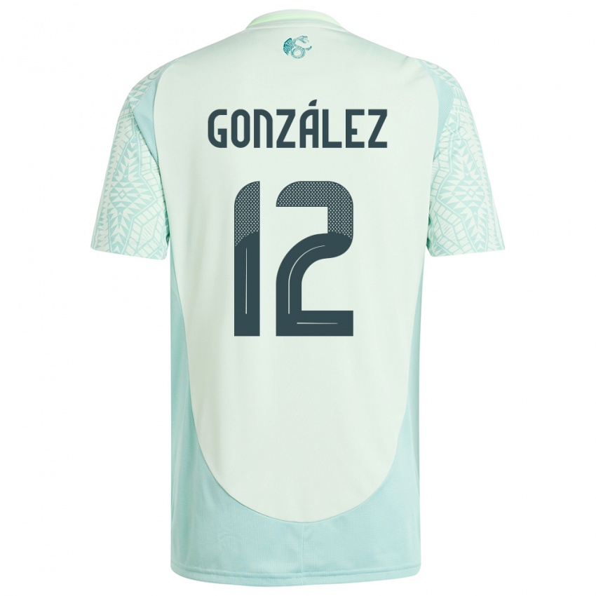 Mujer Camiseta México Itzel Gonzalez #12 Lino Verde 2ª Equipación 24-26 La Camisa Chile