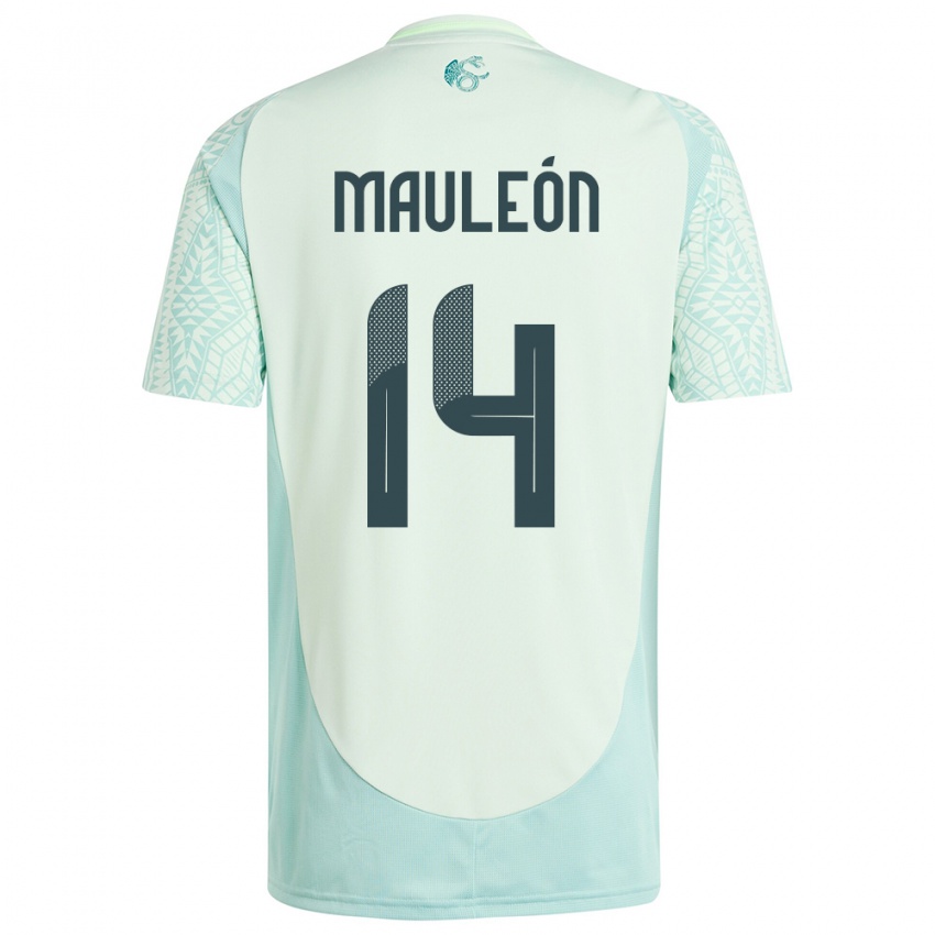 Mujer Camiseta México Natalia Mauleon #14 Lino Verde 2ª Equipación 24-26 La Camisa Chile