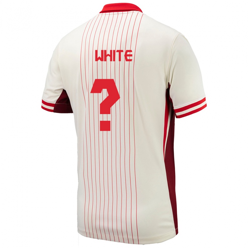 Mujer Camiseta Canadá Eric White #0 Blanco 2ª Equipación 24-26 La Camisa Chile