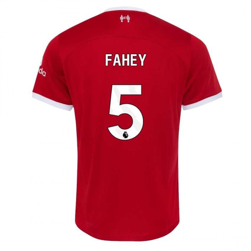 Niño Camiseta Niamh Fahey #5 Rojo 1ª Equipación 2023/24 La Camisa Chile