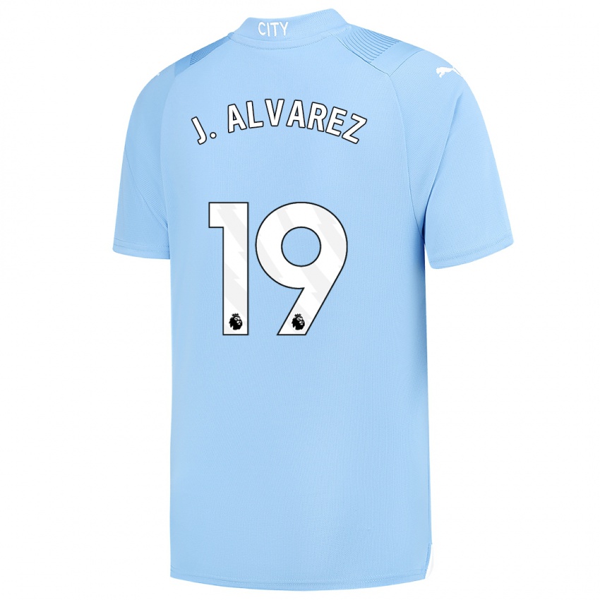 Niño Camiseta Julian Alvarez #19 Azul Claro 1ª Equipación 2023/24 La Camisa Chile