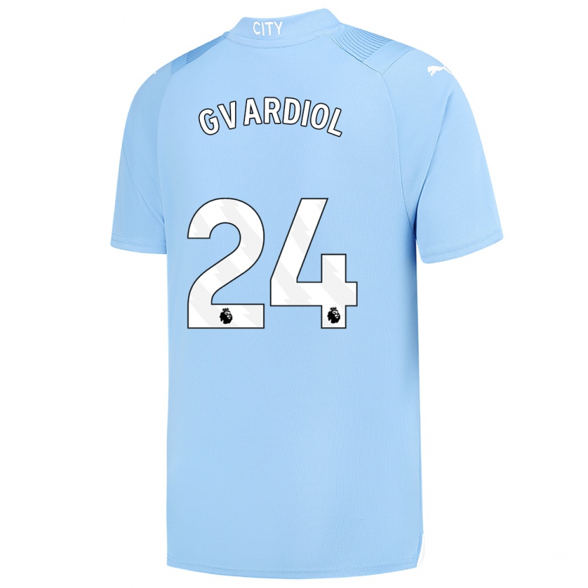 Niño Camiseta Josko Gvardiol #24 Azul Claro 1ª Equipación 2023/24 La Camisa Chile