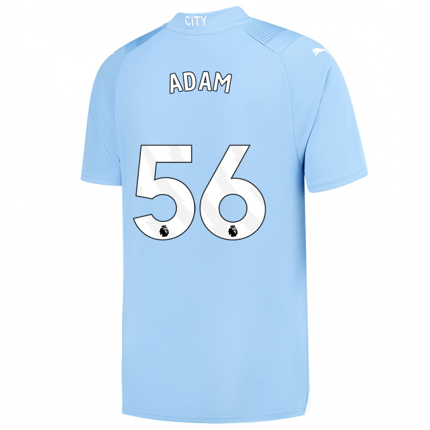 Niño Camiseta Josh Adam #56 Azul Claro 1ª Equipación 2023/24 La Camisa Chile