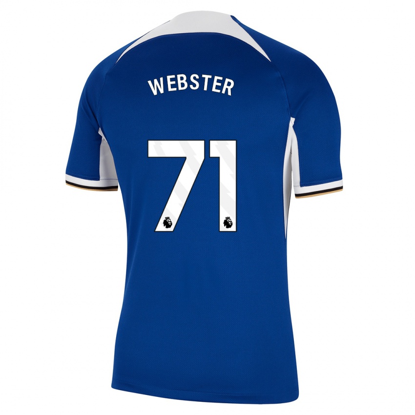 Niño Camiseta Charlie Webster #71 Azul 1ª Equipación 2023/24 La Camisa Chile