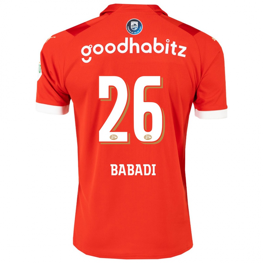 Niño Camiseta Isaac Babadi #26 Rojo 1ª Equipación 2023/24 La Camisa Chile