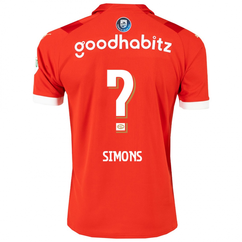 Niño Camiseta Jevon Simons #0 Rojo 1ª Equipación 2023/24 La Camisa Chile