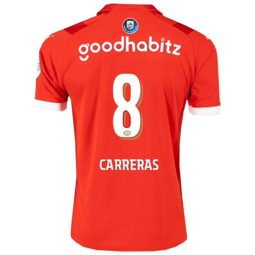 Niño Camiseta Georgina Carreras #8 Rojo 1ª Equipación 2023/24 La Camisa Chile