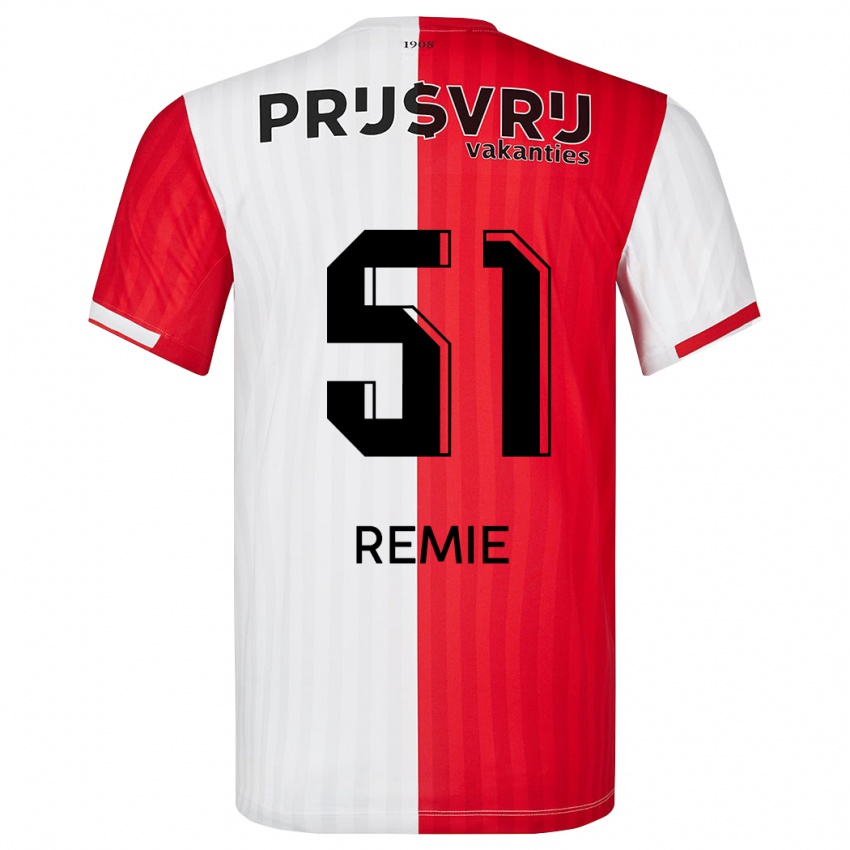 Niño Camiseta Devin Remie #51 Rojo Blanco 1ª Equipación 2023/24 La Camisa Chile