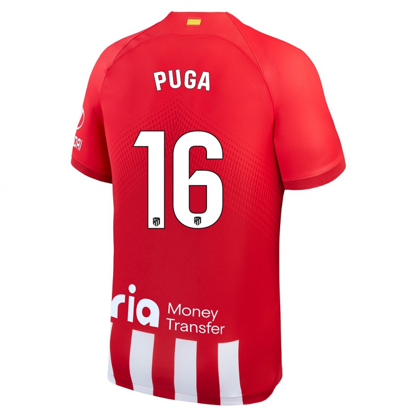 Niño Camiseta Carlos Puga #16 Rojo Blanco 1ª Equipación 2023/24 La Camisa Chile