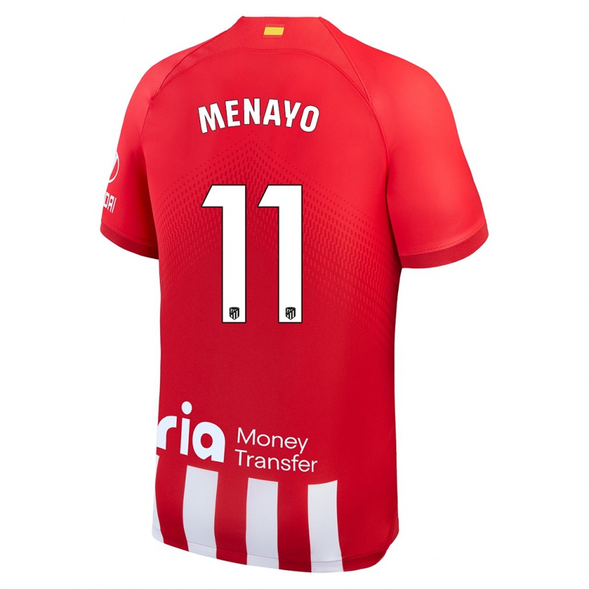 Niño Camiseta Carmen Menayo #11 Rojo Blanco 1ª Equipación 2023/24 La Camisa Chile