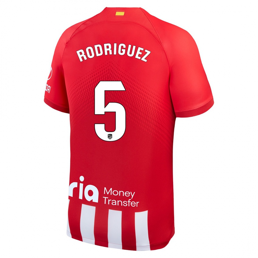 Niño Camiseta Cinta Rodriguez #5 Rojo Blanco 1ª Equipación 2023/24 La Camisa Chile