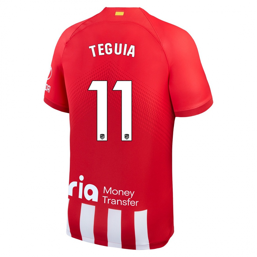 Niño Camiseta Cedric Teguia #11 Rojo Blanco 1ª Equipación 2023/24 La Camisa Chile