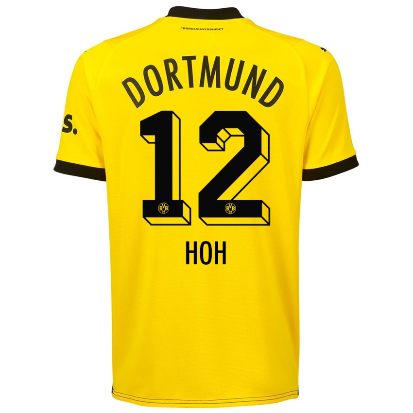 Niño Camiseta Hendrik Hoh #12 Amarillo 1ª Equipación 2023/24 La Camisa Chile