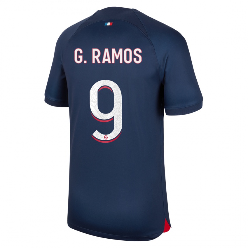 Niño Camiseta Gonçalo Ramos #9 Azul Rojo 1ª Equipación 2023/24 La Camisa Chile