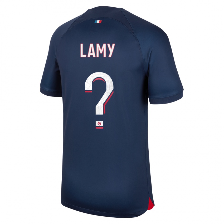Niño Camiseta Hugo Lamy #0 Azul Rojo 1ª Equipación 2023/24 La Camisa Chile