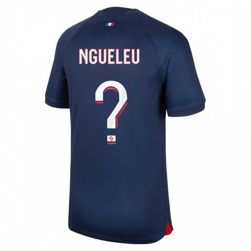 Niño Camiseta Soufiya Ngueleu #0 Azul Rojo 1ª Equipación 2023/24 La Camisa Chile