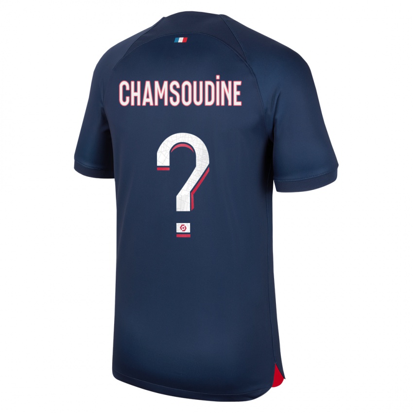 Niño Camiseta Hanna'a Chamsoudine #0 Azul Rojo 1ª Equipación 2023/24 La Camisa Chile