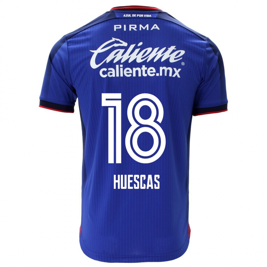 Niño Camiseta Rodrigo Huescas #18 Azul 1ª Equipación 2023/24 La Camisa Chile