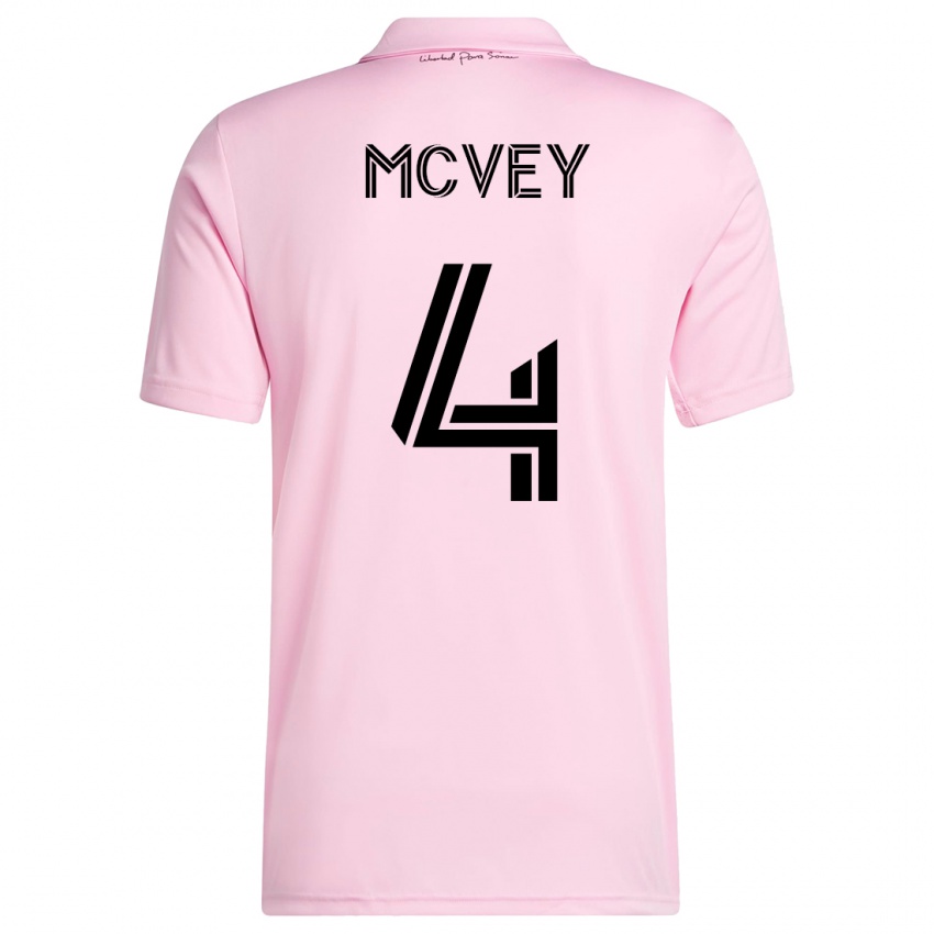 Niño Camiseta Christopher Mcvey #4 Rosa 1ª Equipación 2023/24 La Camisa Chile