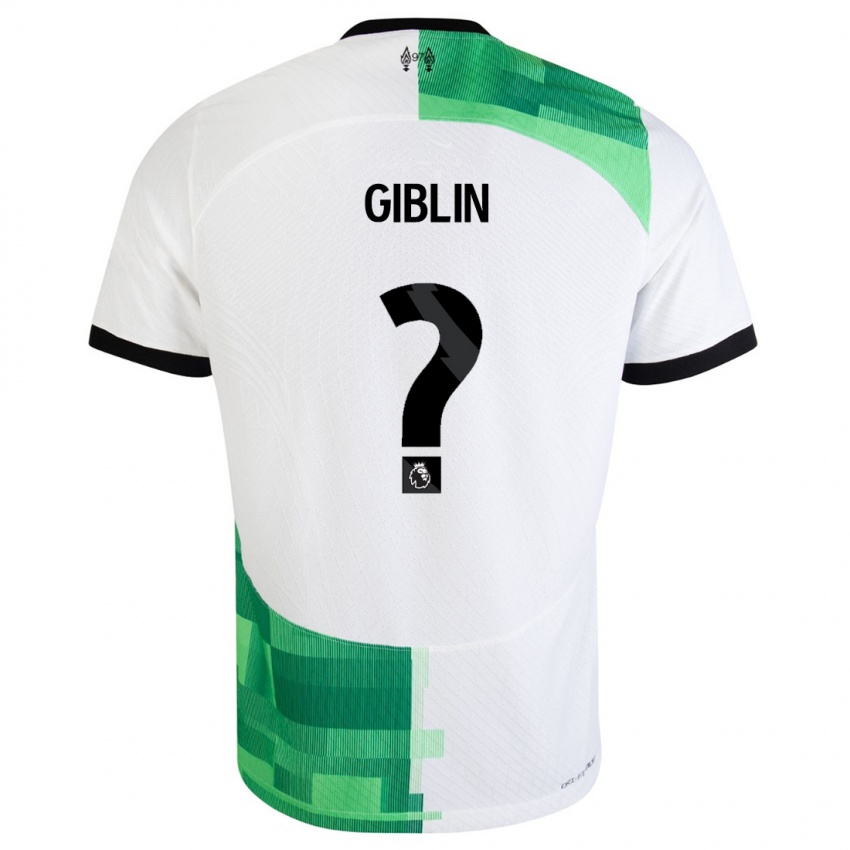 Niño Camiseta Nathan Giblin #0 Blanco Verde 2ª Equipación 2023/24 La Camisa Chile