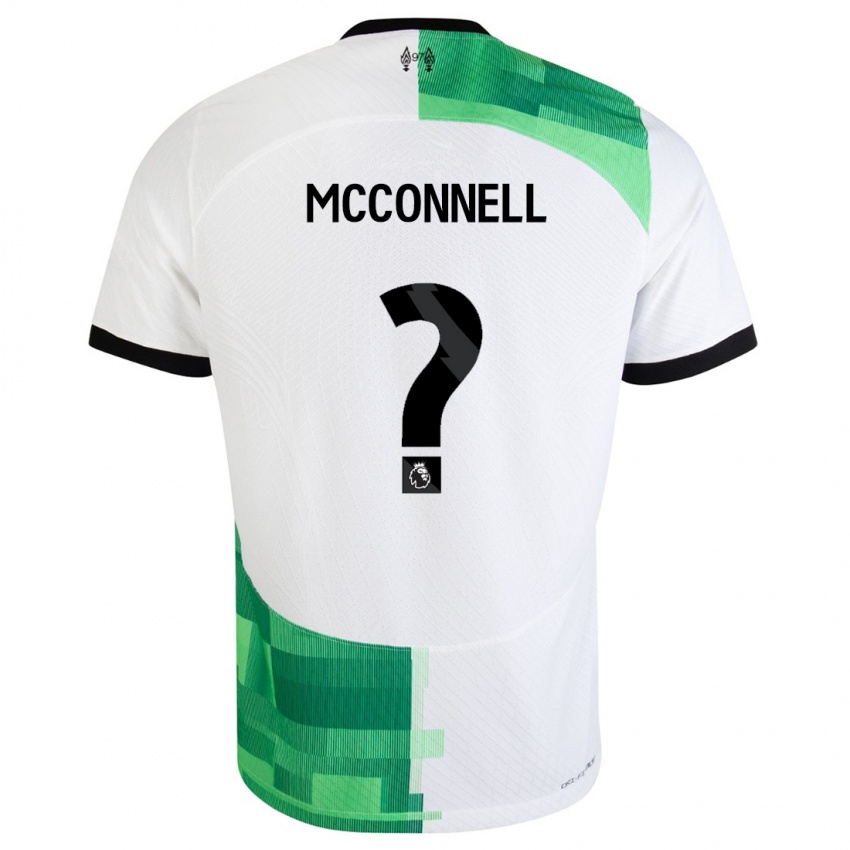 Niño Camiseta James Mcconnell #0 Blanco Verde 2ª Equipación 2023/24 La Camisa Chile