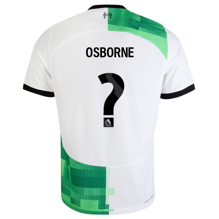 Niño Camiseta Niall Osborne #0 Blanco Verde 2ª Equipación 2023/24 La Camisa Chile
