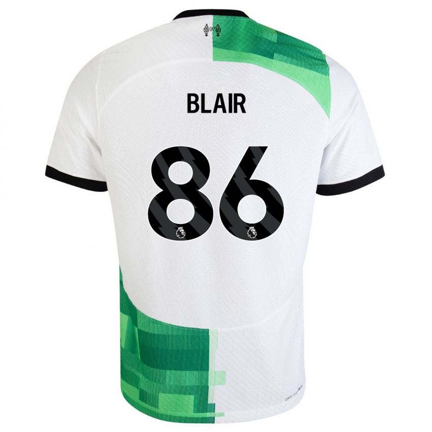 Niño Camiseta Harvey Blair #86 Blanco Verde 2ª Equipación 2023/24 La Camisa Chile