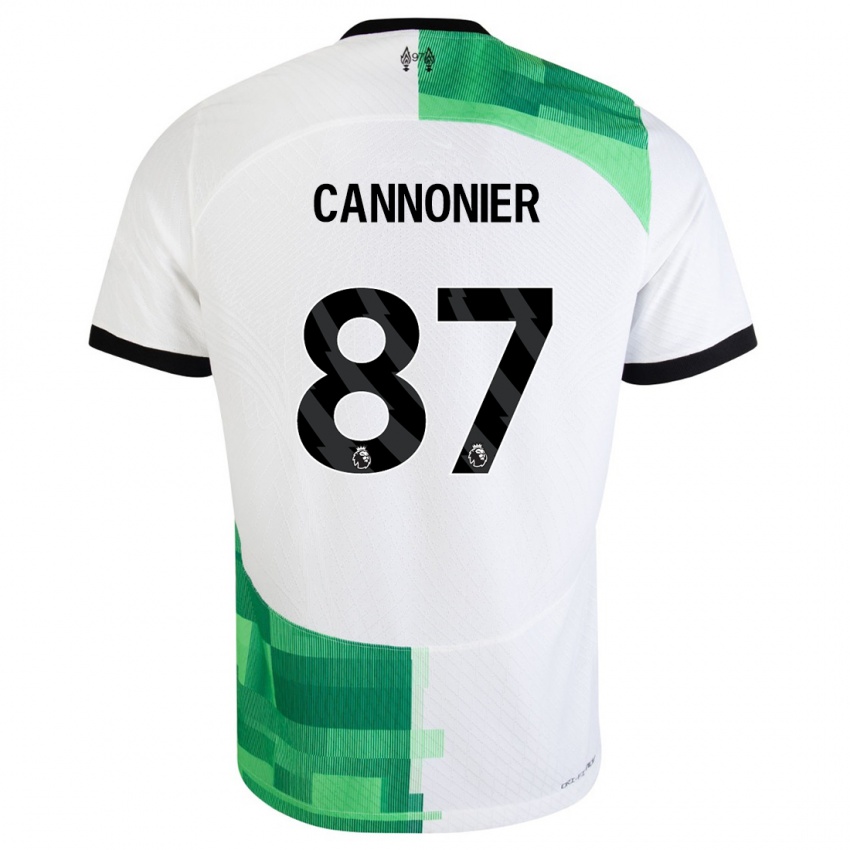 Niño Camiseta Oakley Cannonier #87 Blanco Verde 2ª Equipación 2023/24 La Camisa Chile