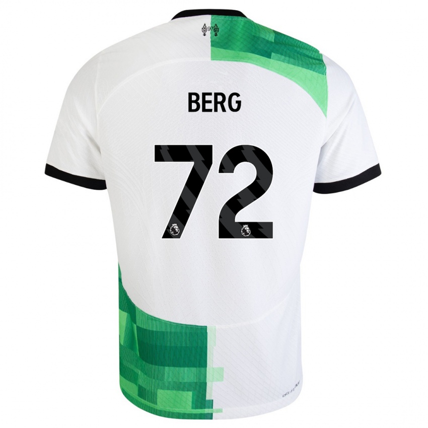 Niño Camiseta Sepp Van Den Berg #72 Blanco Verde 2ª Equipación 2023/24 La Camisa Chile