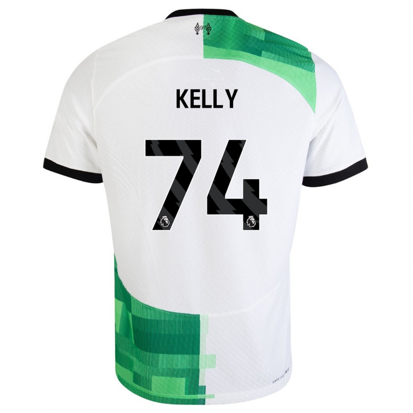 Niño Camiseta Oscar Kelly #74 Blanco Verde 2ª Equipación 2023/24 La Camisa Chile