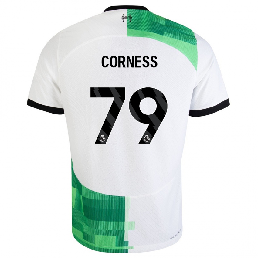 Niño Camiseta Dominic Corness #79 Blanco Verde 2ª Equipación 2023/24 La Camisa Chile