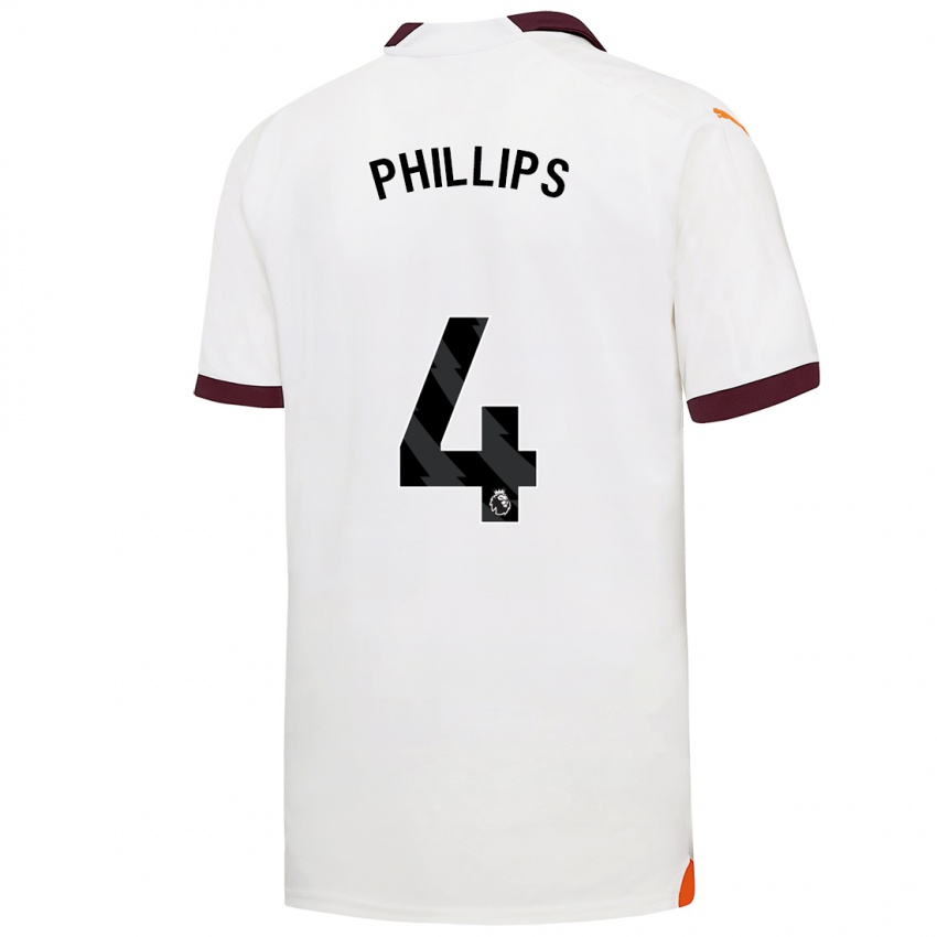 Niño Camiseta Kalvin Phillips #4 Blanco 2ª Equipación 2023/24 La Camisa Chile