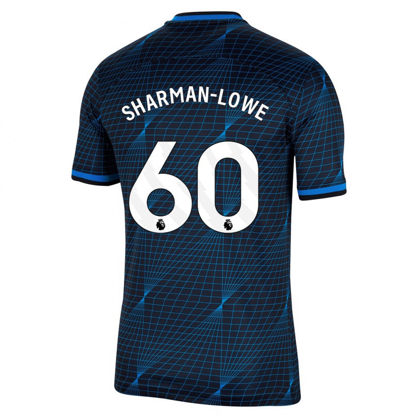 Niño Camiseta Teddy Sharman-Lowe #60 Azul Oscuro 2ª Equipación 2023/24 La Camisa Chile