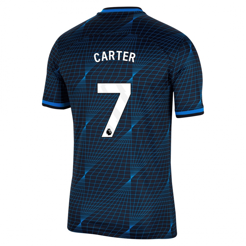 Niño Camiseta Jessica Carter #7 Azul Oscuro 2ª Equipación 2023/24 La Camisa Chile
