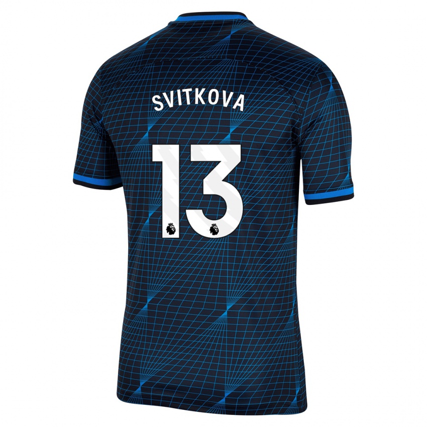 Niño Camiseta Katerina Svitkova #13 Azul Oscuro 2ª Equipación 2023/24 La Camisa Chile