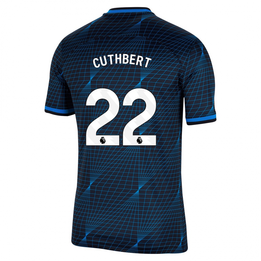 Niño Camiseta Erin Cuthbert #22 Azul Oscuro 2ª Equipación 2023/24 La Camisa Chile