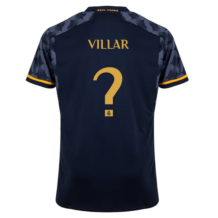 Niño Camiseta Javi Villar #0 Azul Oscuro 2ª Equipación 2023/24 La Camisa Chile