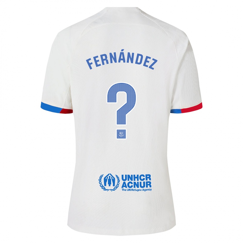 Niño Camiseta Guille Fernández #0 Blanco 2ª Equipación 2023/24 La Camisa Chile