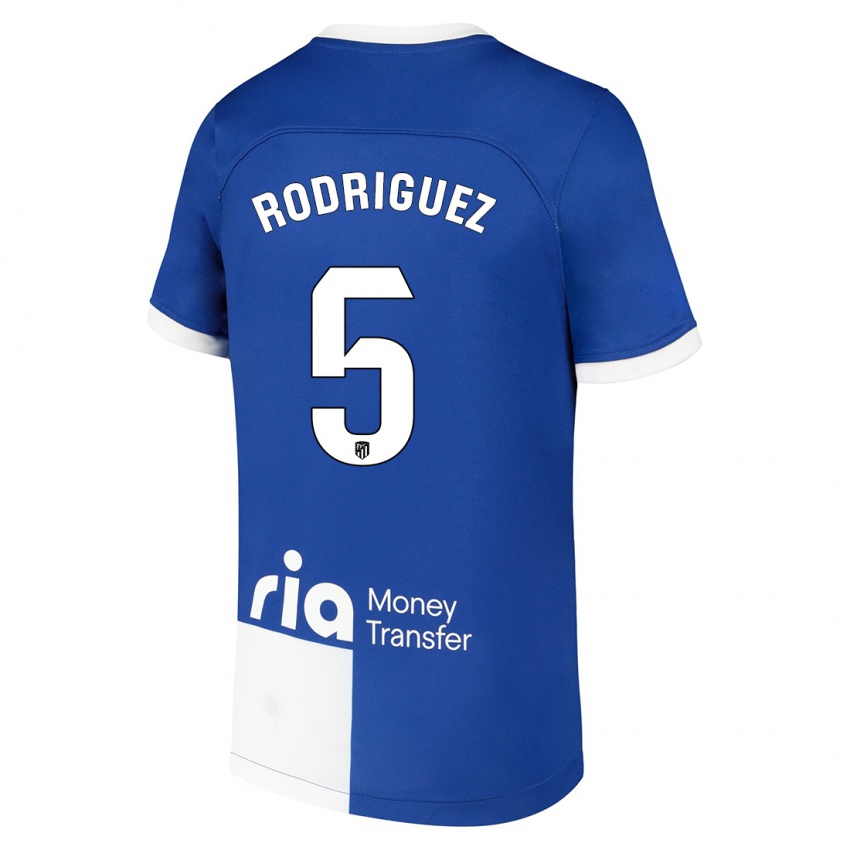 Niño Camiseta Cinta Rodriguez #5 Azul Blanco 2ª Equipación 2023/24 La Camisa Chile
