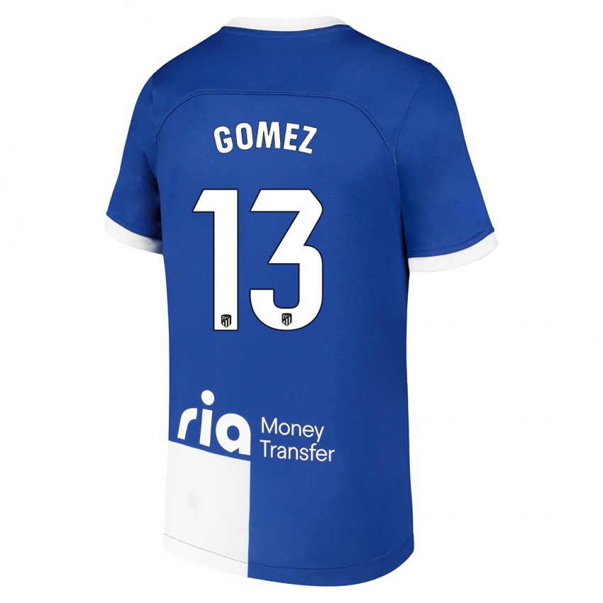 Niño Camiseta Christian Gomez #13 Azul Blanco 2ª Equipación 2023/24 La Camisa Chile