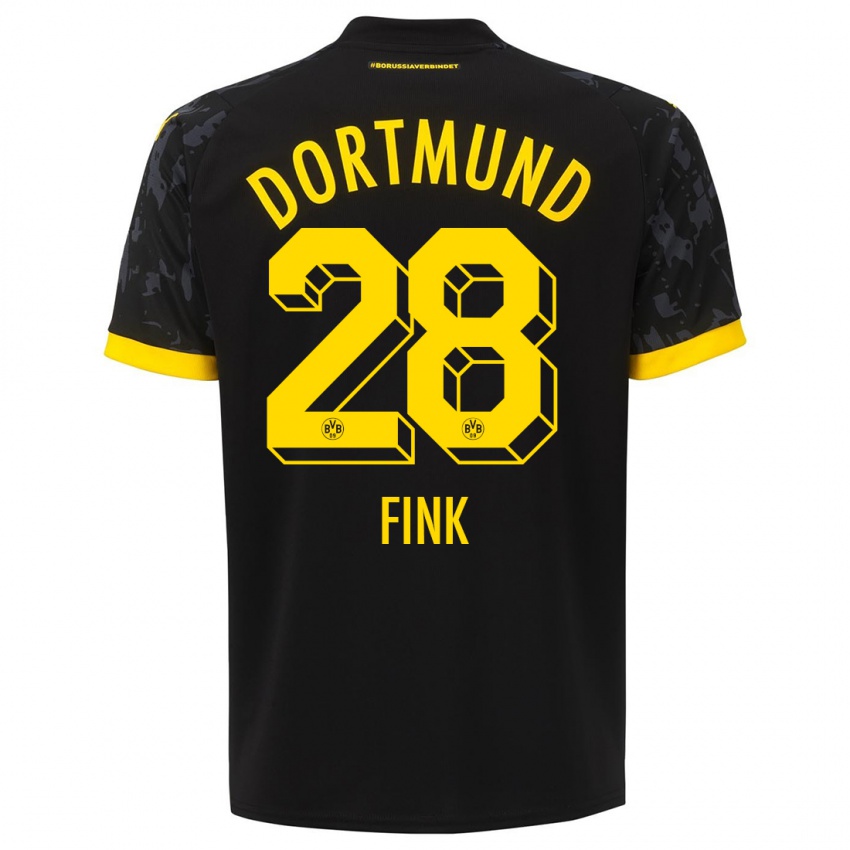 Niño Camiseta Bradley Fink #28 Negro 2ª Equipación 2023/24 La Camisa Chile