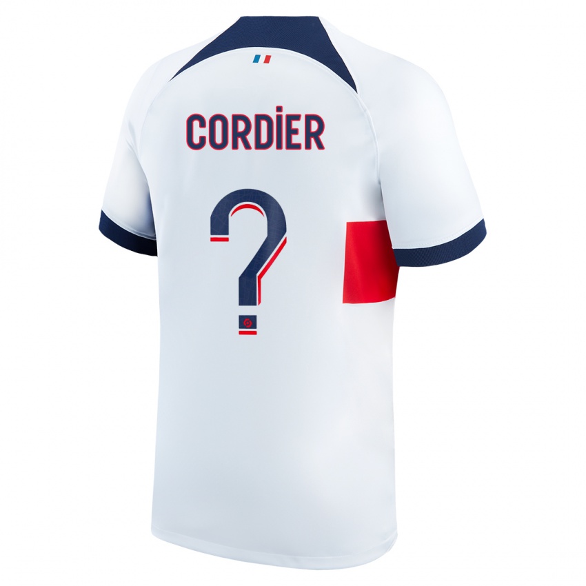 Niño Camiseta Thomas Cordier #0 Blanco 2ª Equipación 2023/24 La Camisa Chile